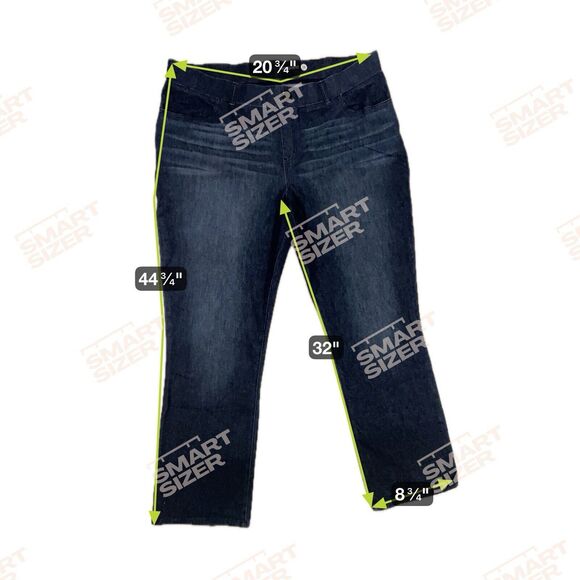 2xl Betabrand Jeans Womens Medium Dark Wash Pull On Straight Leg Blue Denim - Picture 2 of 8